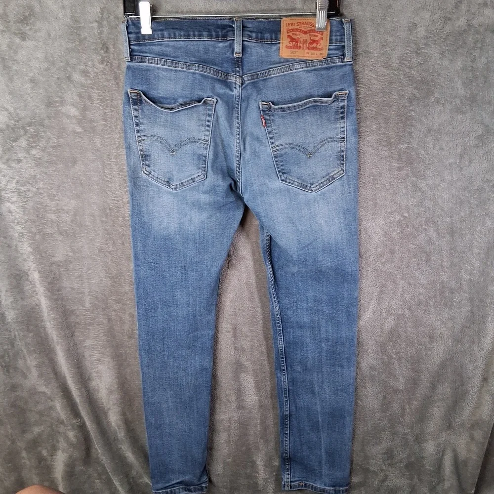 Levis 502 Taper Jeans Men Size 30x30 Blue Stretchable Fits 30x28 10